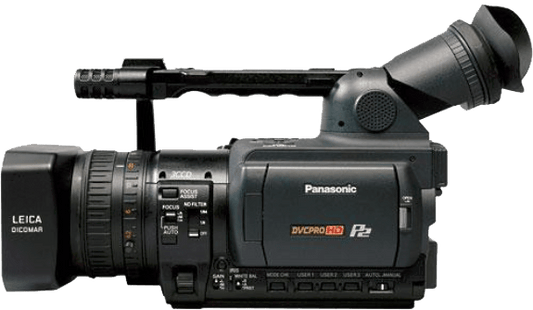 Panasonic HVX-200AP, A, Includes 32gb P2 E cards, (4) CGA-D54 7.2v (1) CGA-D54 (1) DUAL CHGR LED (1) HT80703 Dummy Batt