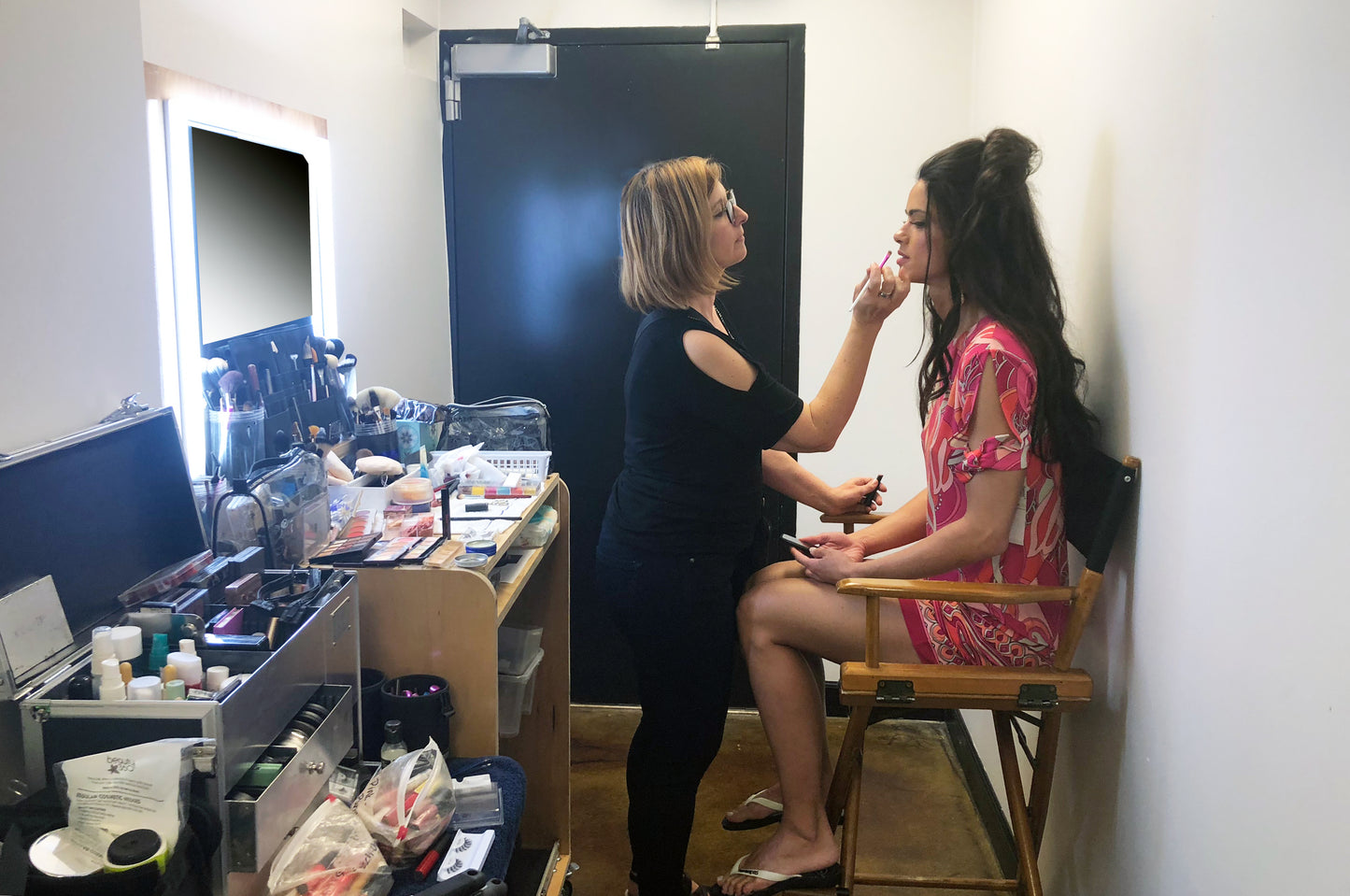 HMU, Green Room. Hair and Makeup Station. Local Crew.  Inside the heart of Oceanside, California's brand new Media Arts District.