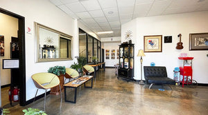 Lobby and Foyer with natural light next to the reception desk, polished floors, air temperature and music control.  Inside the heart of Oceanside, California's brand new Media Arts District.  Inside the heart of Oceanside, California's brand new Media Arts District.