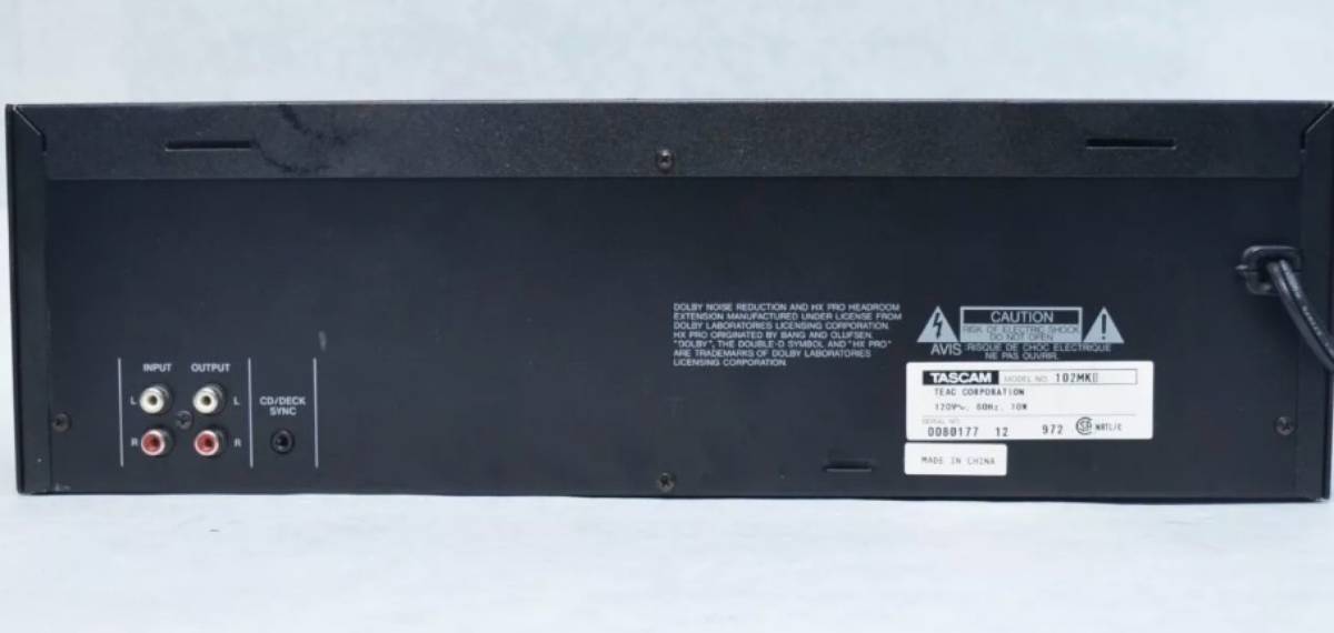 Tascam 102 MK2 Dolby HX Pro Tape Deck