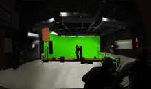 Load image into Gallery viewer, THX Dolby Sound Stage Green Screen Cyclorama Single Cove Unreal Engine Ready for rental! VFX. Camera, Grip Lighting, Sound, HMU full service production.  Inside the heart of Oceanside, California&#39;s brand new Media Arts District.