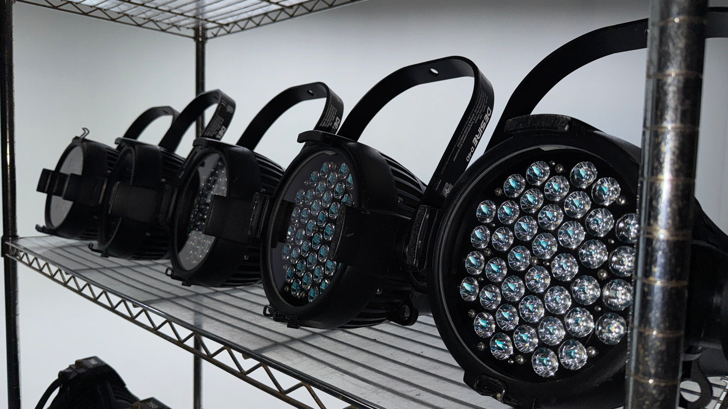 Live, DJ, Concert, Cinema Professional LED Lighting SALE by Elation, Ovation, ADJ, ETC, CHAOVET, LED, RGBWA+UV, LEKO’s, KINO, ARRI , Dedolight