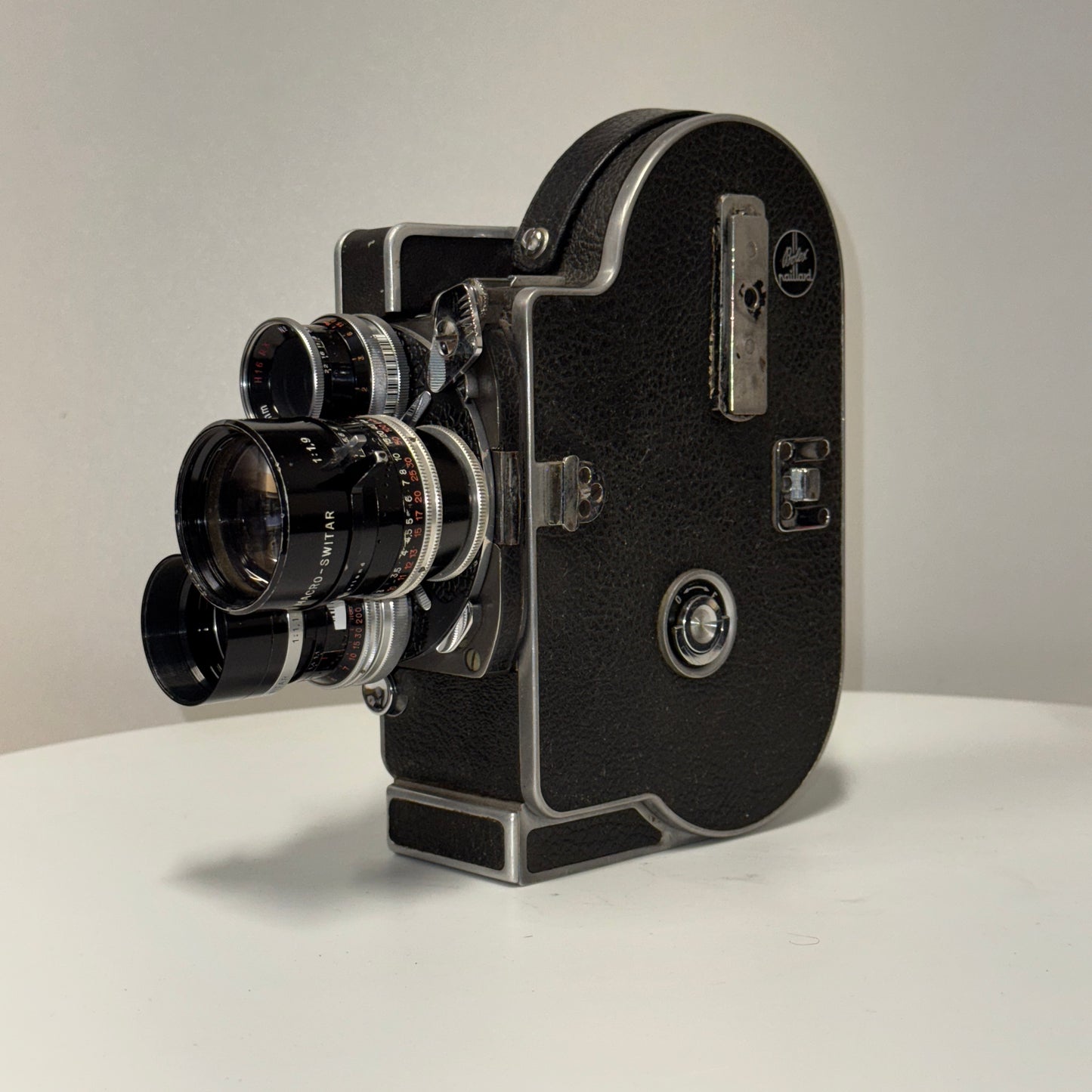 BOLEX H16 REX-4 10x, SUPER 16 "JK Camera" Preset Macro Primes, C-Mount, Door, Filter Frames, Pistol Grip, Rod Supp, Cables, Spool, Case