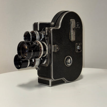 BOLEX H16 REX-4 10x, SUPER 16 "JK Camera" Preset Macro Primes, C-Mount, Door, Filter Frames, Pistol Grip, Rod Supp, Cables, Spool, Case