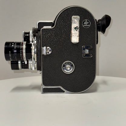 BOLEX H16 REX-4 10x, SUPER 16 "JK Camera" Preset Macro Primes, C-Mount, Door, Filter Frames, Pistol Grip, Rod Supp, Cables, Spool, Case