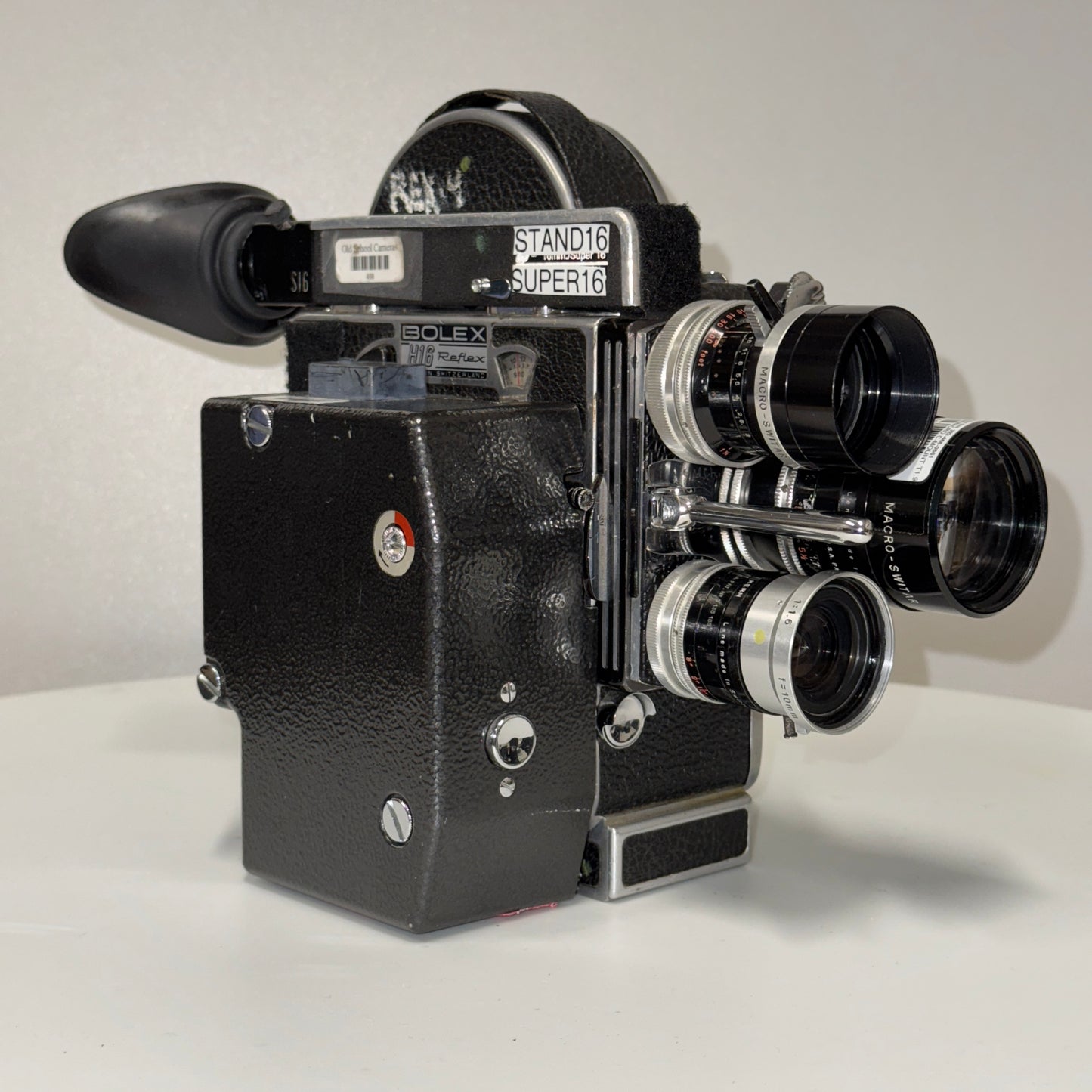 BOLEX H16 REX-4 S16 JK CAM 13x VF, Perfectone Bienne Mtr, C-Mnt, Mag Cvr, Door, Filter Frms, REX Grip, WC Supp, Cbls