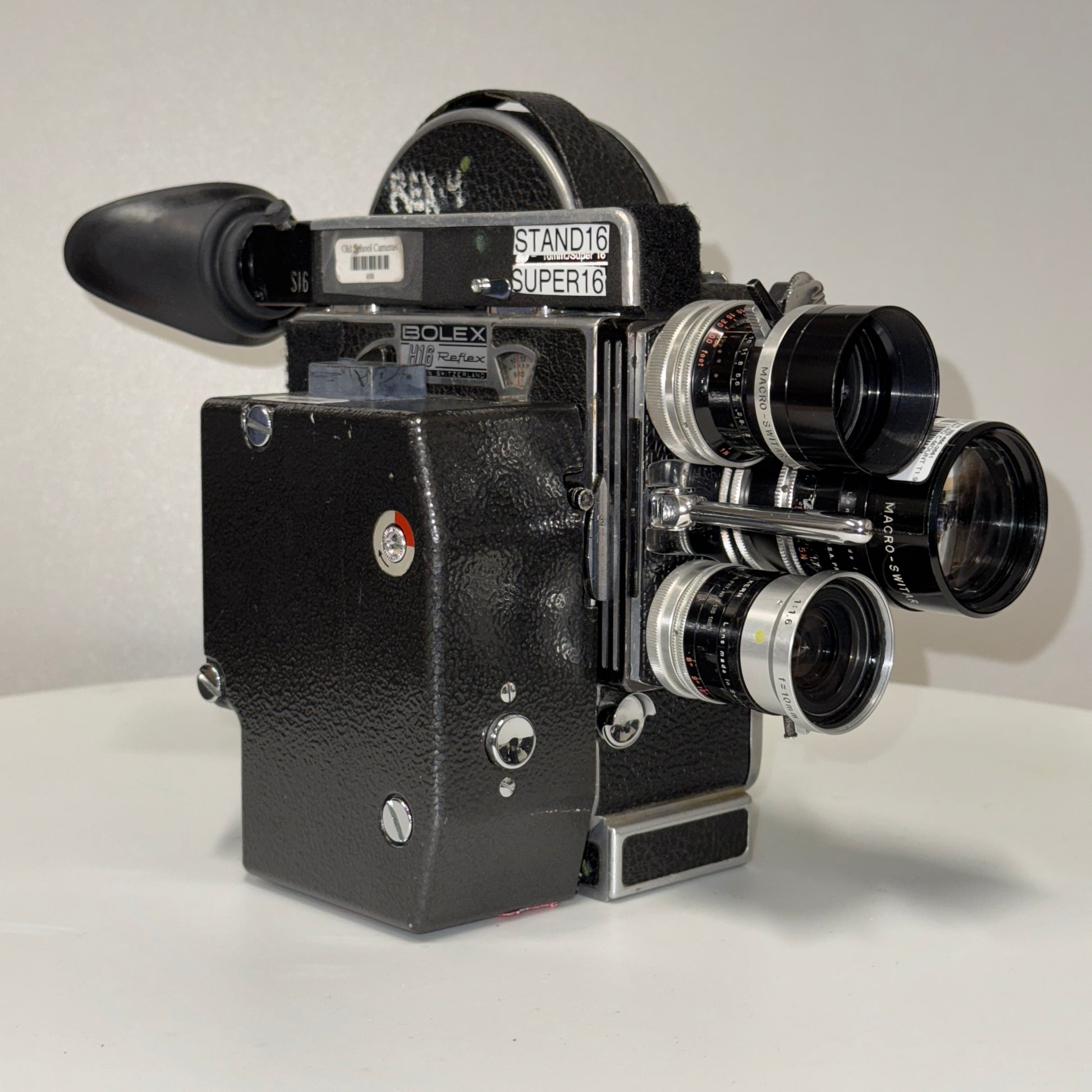BOLEX H16 REX-4 S16 JK CAM 13x VF, Perfectone Bienne Mtr, C-Mnt, Mag Cvr, Door, Filter Frms, REX Grip, WC Supp, Cbls