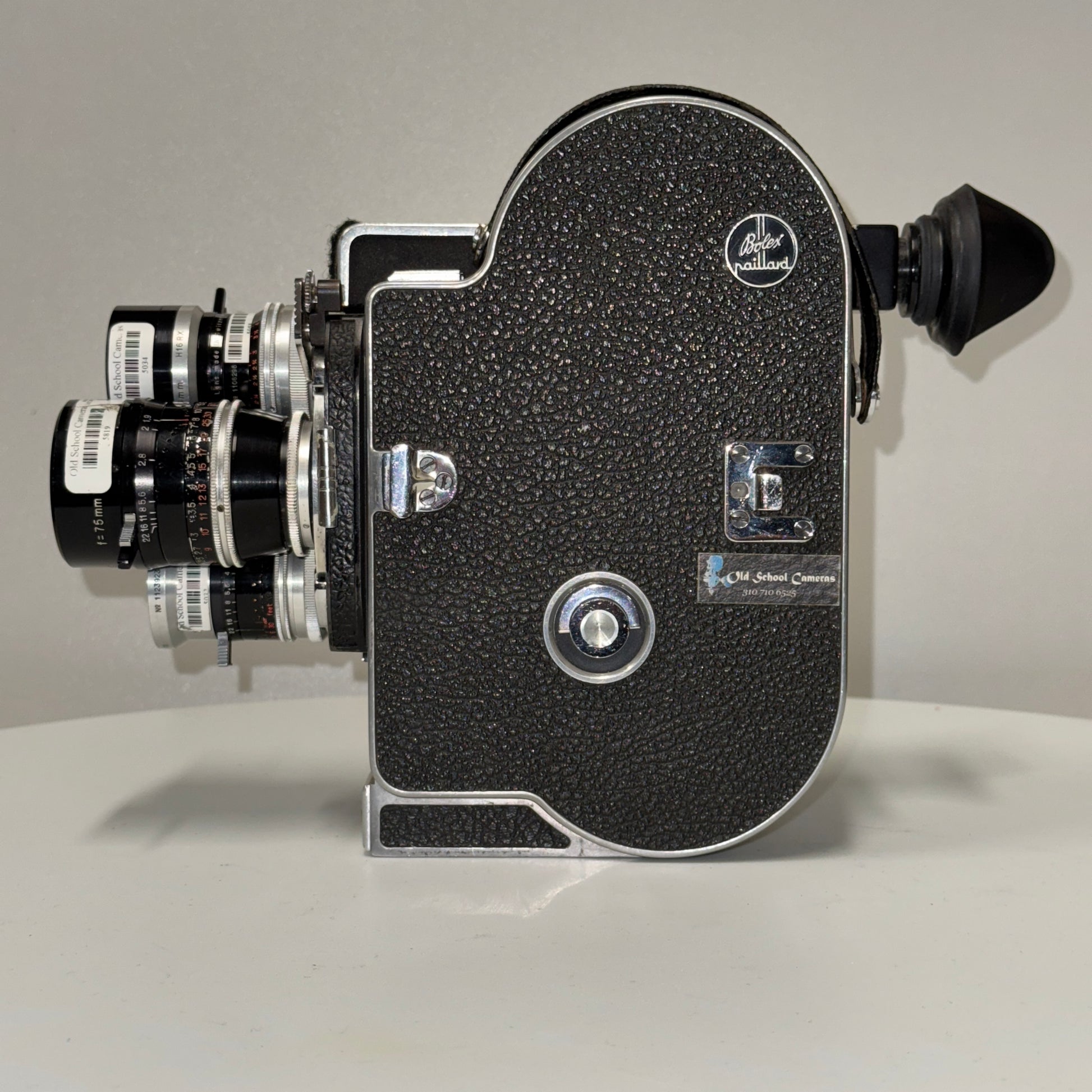 BOLEX H16 REX-4 S16 JK CAM 13x VF, Perfectone Bienne Mtr, C-Mnt, Mag Cvr, Door, Filter Frms, REX Grip, WC Supp, Cbls