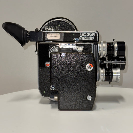 BOLEX H16 REX-4 SUPER 16 JK Cam CLA 13x VF w/ Perfectone Crystal Motor Pkg