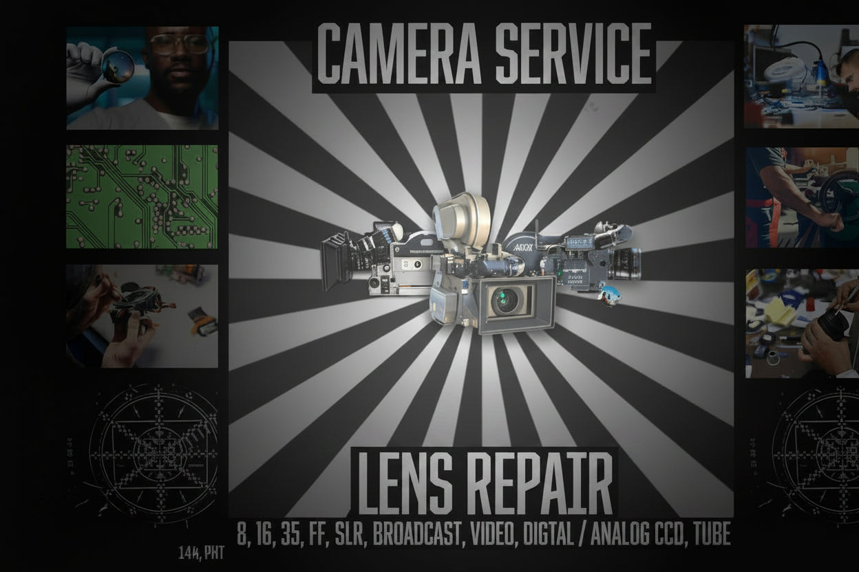 Old School repairs cameras and lenses for cinema including arri, sony, panasonic, zeiss, angenenieux, cooke