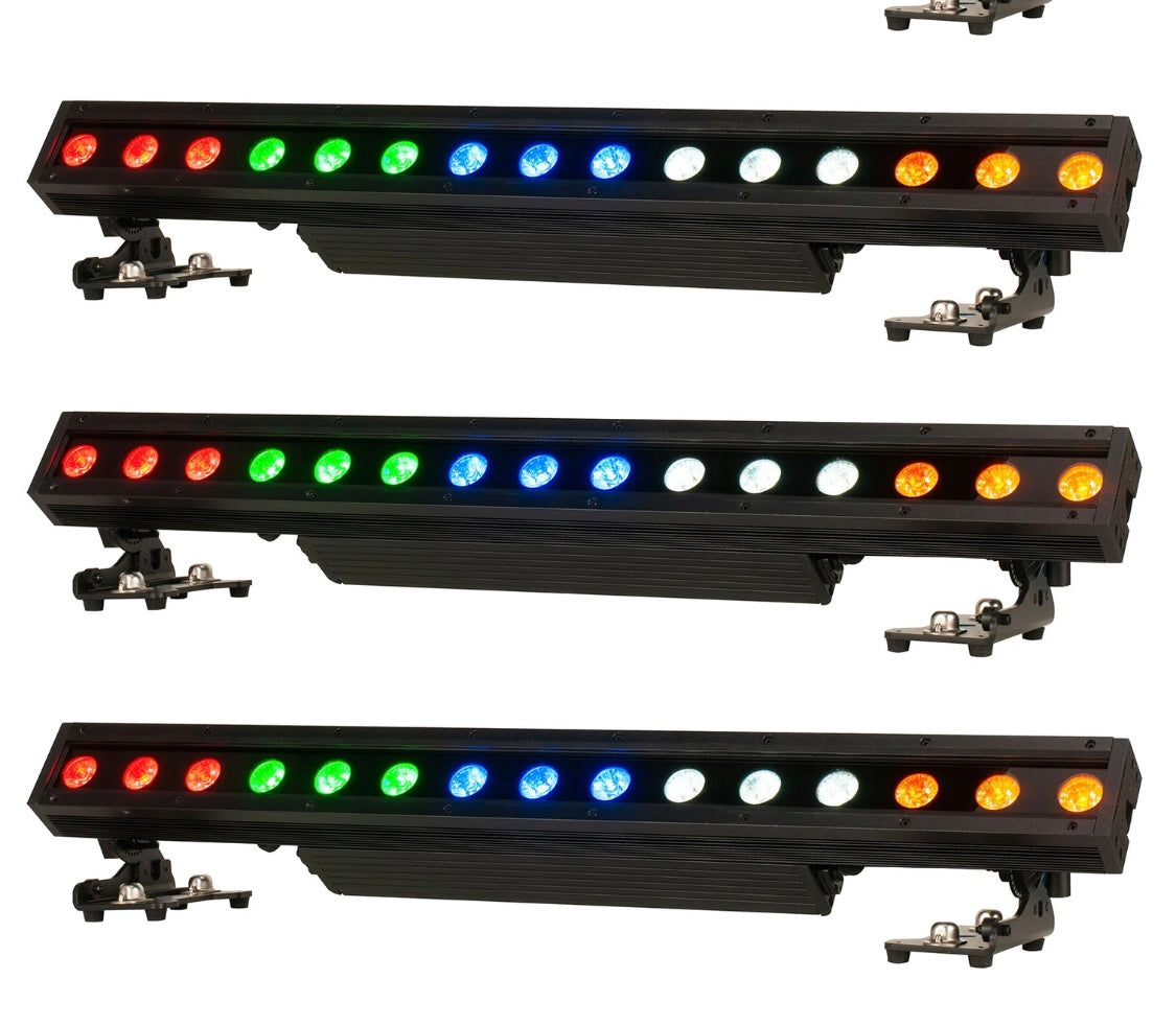 ADJ 15 HEX BAR IP - Outdoor RGBAW +UV LED Strip Wash Lights (Set of 3)