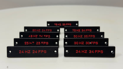 MOVIECAM Hz SWITCHES 24Hz, 25Hz, 30Hz, 48Hz, 50Hz, 60Hz, 72Hz, 75Hz