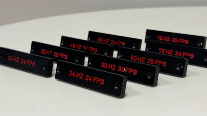 MOVIECAM Hz SWITCHES 24Hz, 25Hz, 30Hz, 48Hz, 50Hz, 60Hz, 72Hz, 75Hz