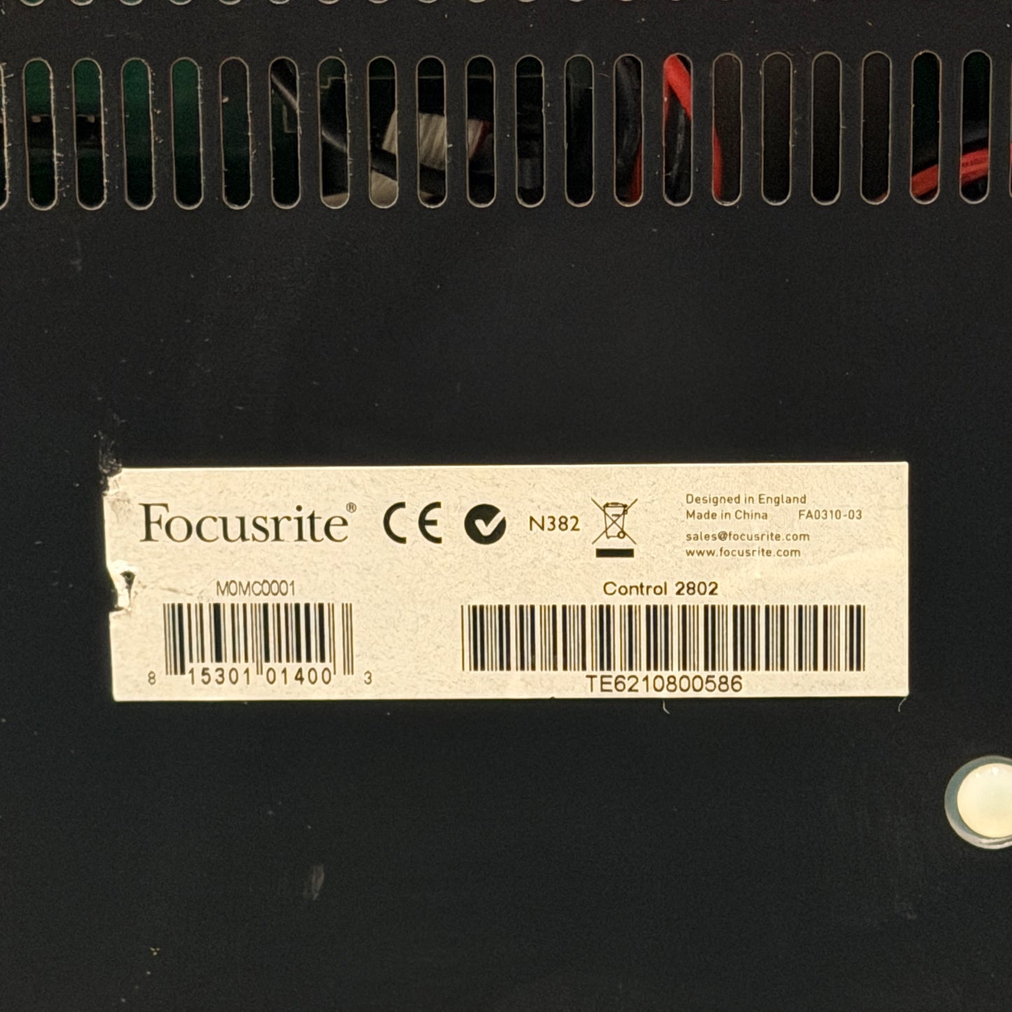 Focusrite Control 2802 Analog Digital Mixer & Daw Controller