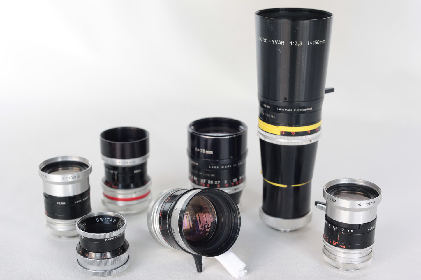 KERN Vario Switar Preset Macro RX Primes Set including 10mm, 26mm, 50mm, 75mm