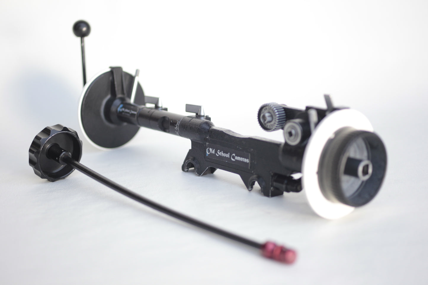 ARRI Studio Follow Focus version II with customization by Otto Nemenz making a the version 2 almost identical to the ARRI FF3 with ease of use and 15mm Rod Quick Click. ARRIFLEX still today leading the industry in digital cinema cameras and accessories