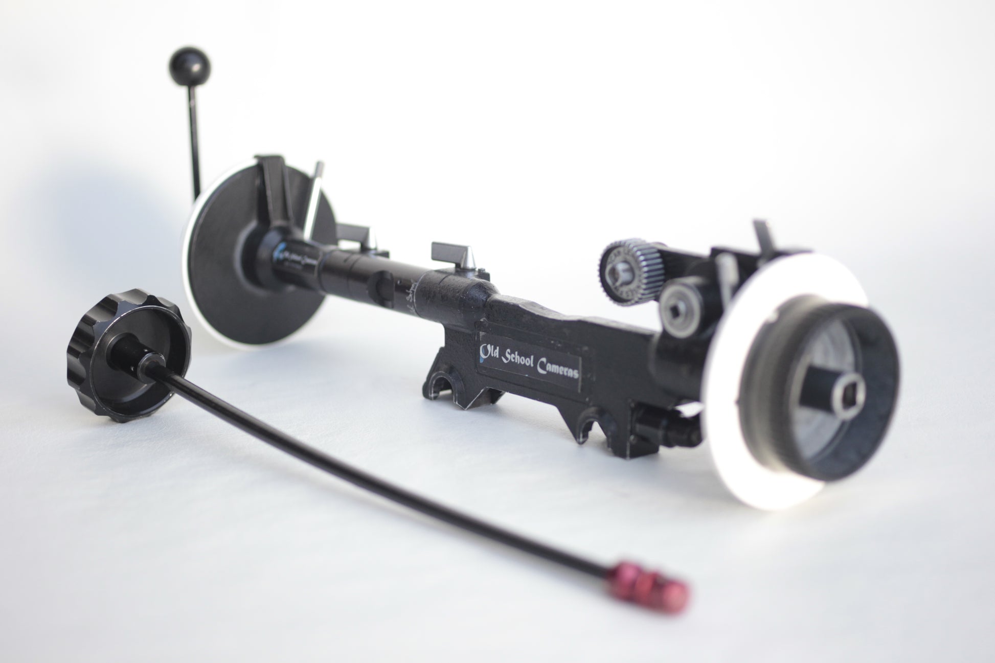 ARRI Studio Follow Focus version II with customization by Otto Nemenz making a the version 2 almost identical to the ARRI FF3 with ease of use and 15mm Rod Quick Click. ARRIFLEX still today leading the industry in digital cinema cameras and accessories