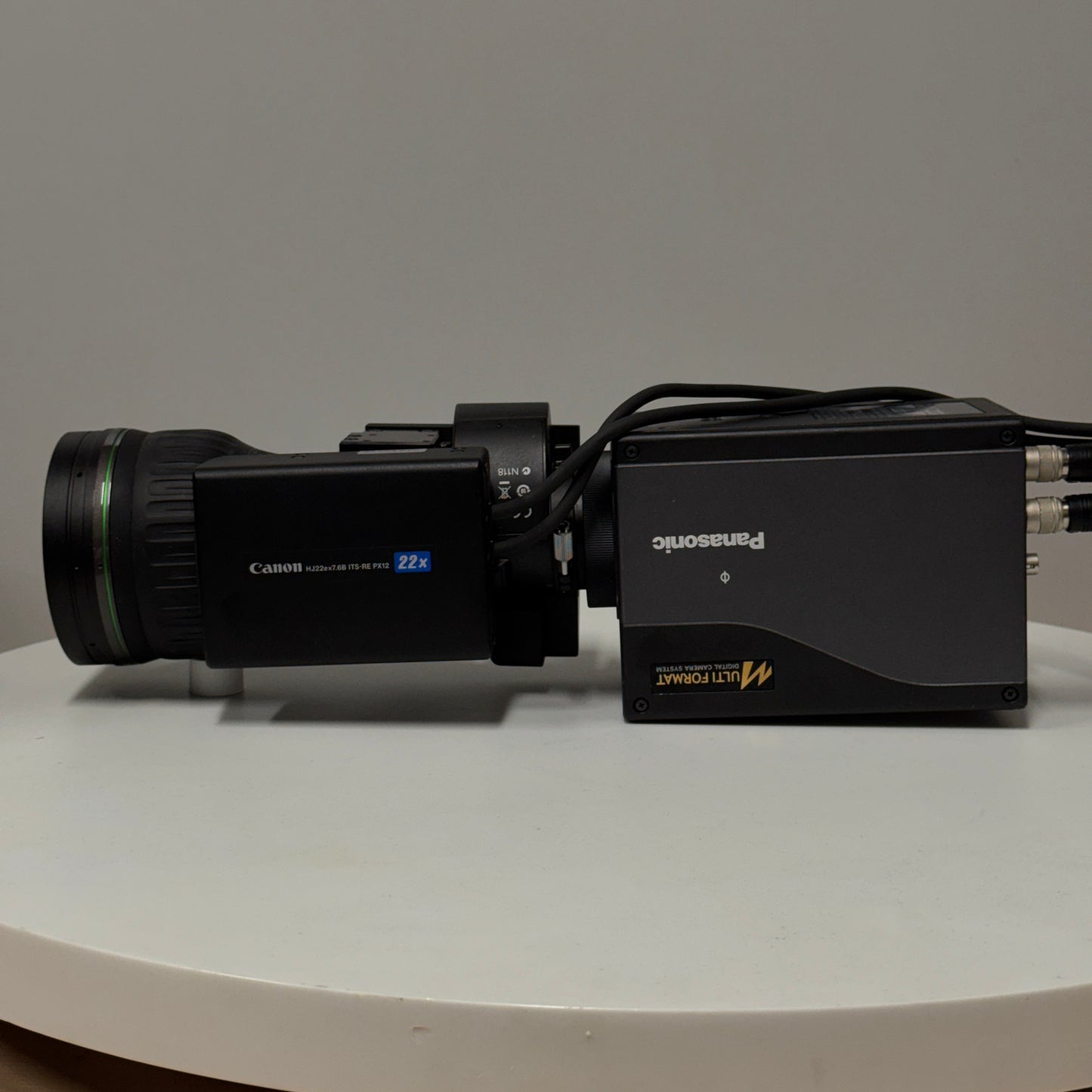 PANASONIC AK-HC1500G w/ CANON HJ22ex7.6B ITS-RE PX12 22x HDTV B4 ZOOM and SERVO