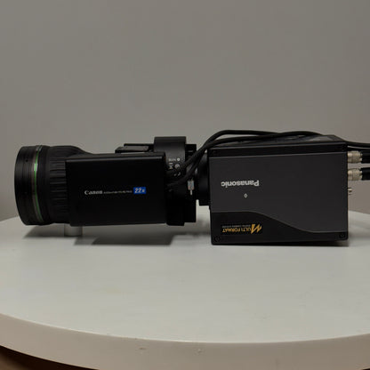 PANASONIC AK-HC1500G w/ CANON HJ22ex7.6B ITS-RE PX12 22x HDTV B4 ZOOM and SERVO