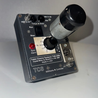 TOBIN TCS TXM-20BE Crystal Mtr, Comp REX-4, 5, SB, SBM, Crystal 12, 15, 24, 30, 48 FPS, 1:1 Shaft, 400' Mag, MM, WM MTR