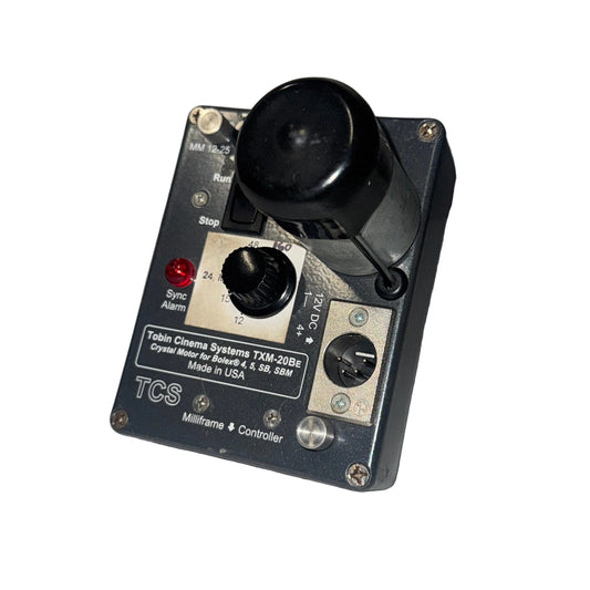 TOBIN TCS TXM-20BE Crystal Mtr, Comp REX-4, 5, SB, SBM, Crystal 12, 15, 24, 30, 48 FPS, 1:1 Shaft, 400' Mag, MM, WM MTR