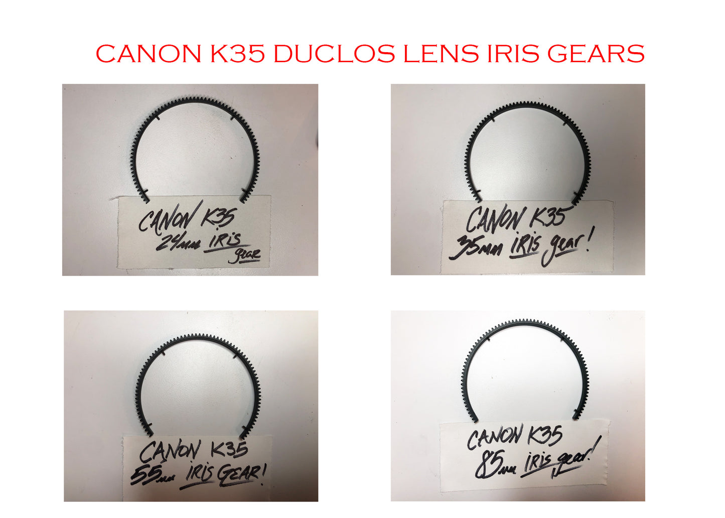 CANON K35 24mm, 35mm, 55mm, 85mm - IRIS GEAR DUCLOS GEAR