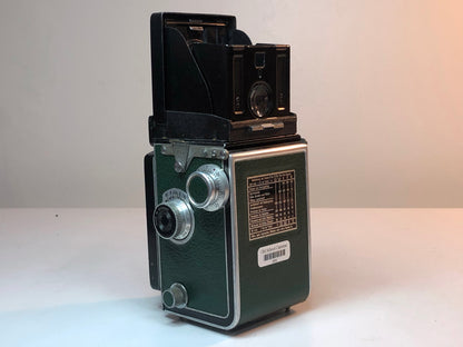 ROLLEIFLEX - SYNCHRO COMPUR ZEISS-OPTON 75mm f3.5 MEDIUM *CUSTOM GREEN LEATHER
